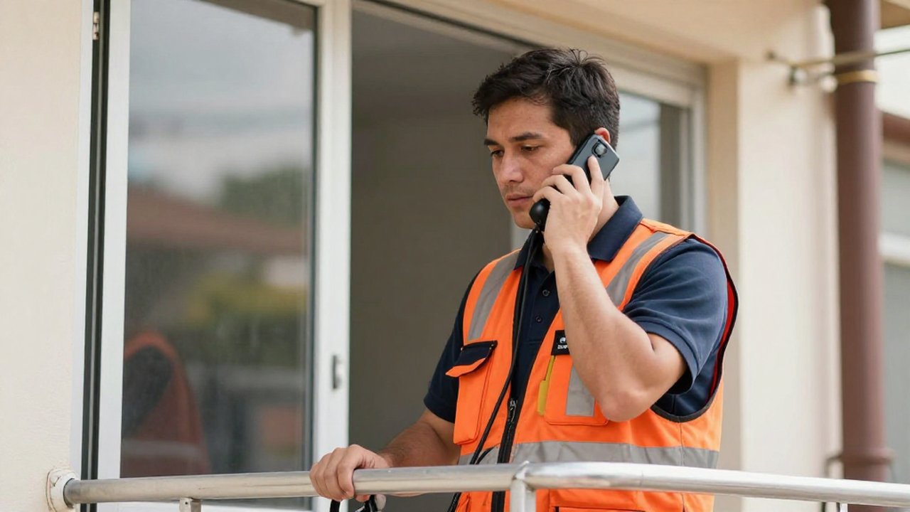 Emergency call handling for a window cleaning — answered by KwickPhone Emergency call handling for a window cleaning — answered by KwickPhone