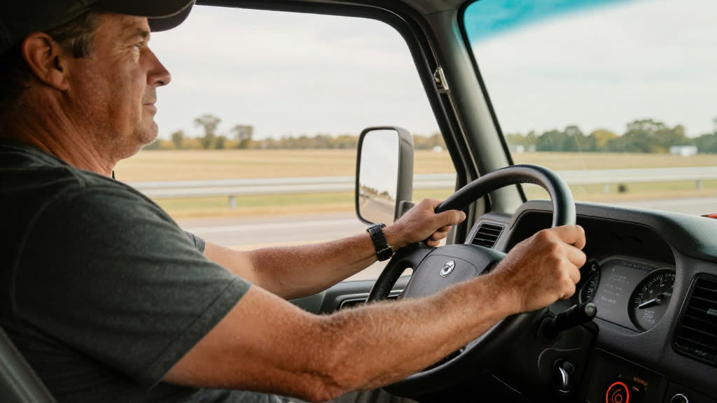 A Trucker / Owner-Operator at work while the phone rings — KwickPhone answers it