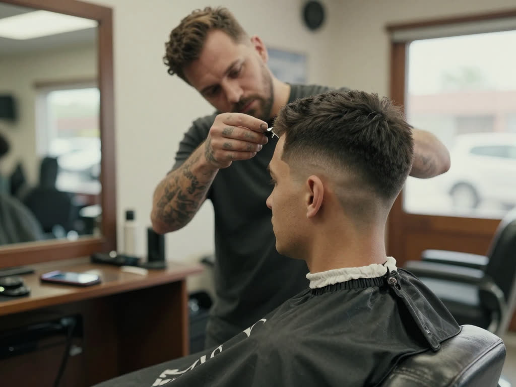 Barber Shop: Clippers running, phone ignored
