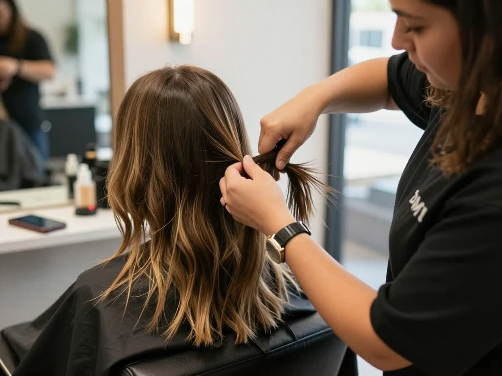 Hair Salon: Foils in, timer running, phone ringing Hair Salon: Foils in, timer running, phone ringing