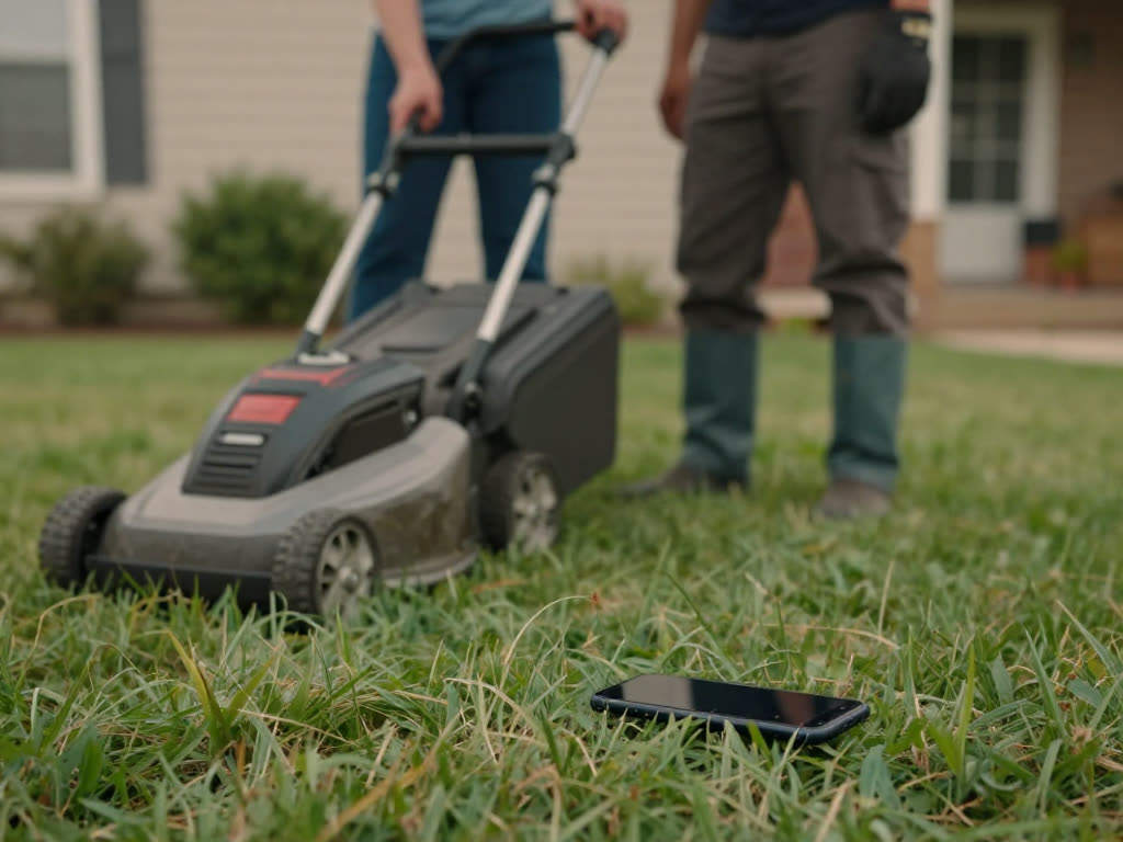 Landscaper: Phone buried under engine noise